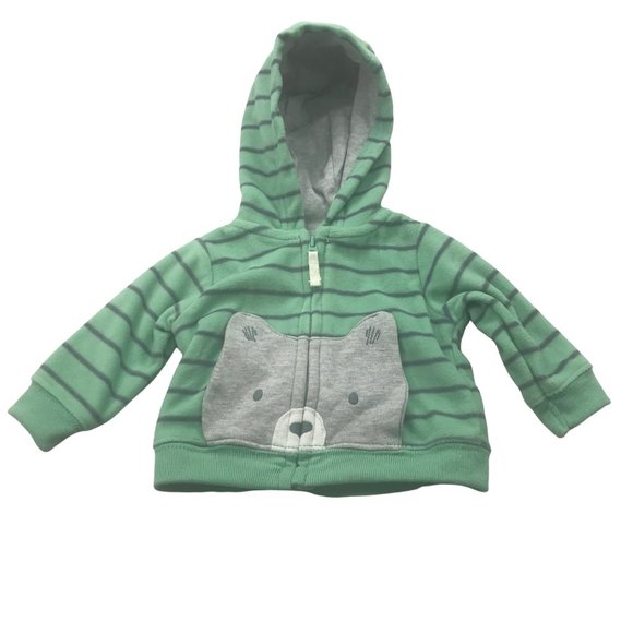 Just One You by Carters NB-3 Month Hoodie Green Animal On Front New With Tags - Picture 1 of 15